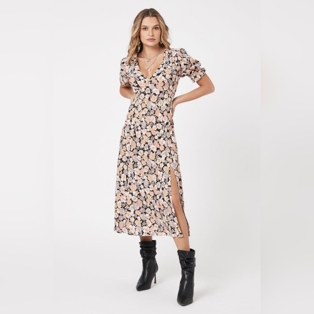 MINKPINK XS Floral Midi Dress
